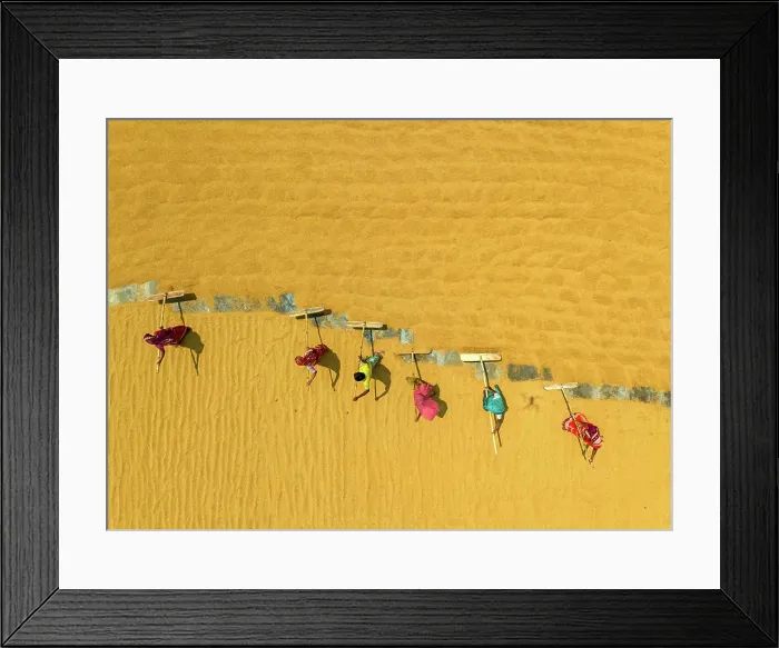 Framed Print : Aerial view of people working in a rice mill field, Dhamrai, Dhaka, Bangladesh Framed Print : Aerial view of people working in a rice mill field, Dhamrai, Dhaka, Bangladesh