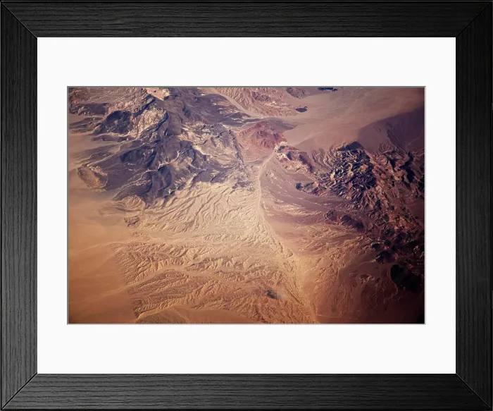 Framed Print : Aerial view over desert Framed Print : Aerial view over desert