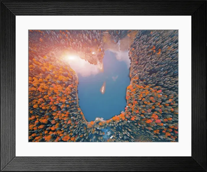Framed Print : Aerial top view of lake DCIM100MEDIADJI_0175