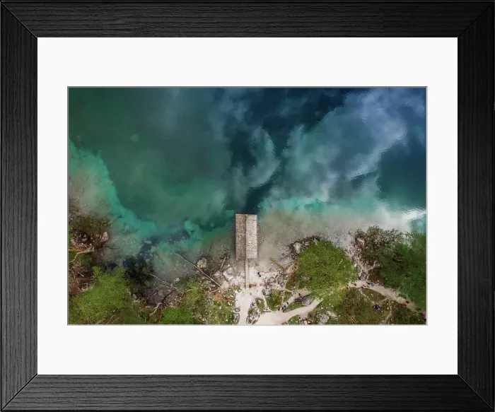 Framed Print : Aerial view of lake forest around Framed Print : Aerial view of lake forest around