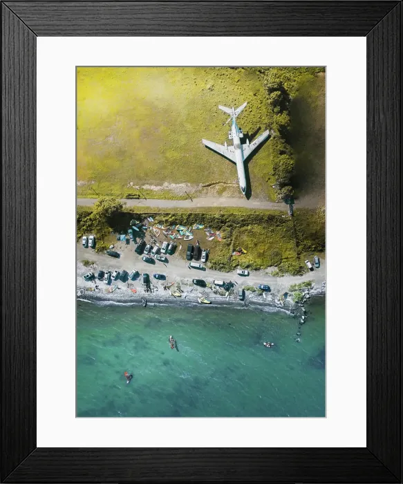 Framed Print : Aerial view of windsurf spot near Vladivostok, Russia Framed Print : Aerial view of windsurf spot near Vladivostok, Russia