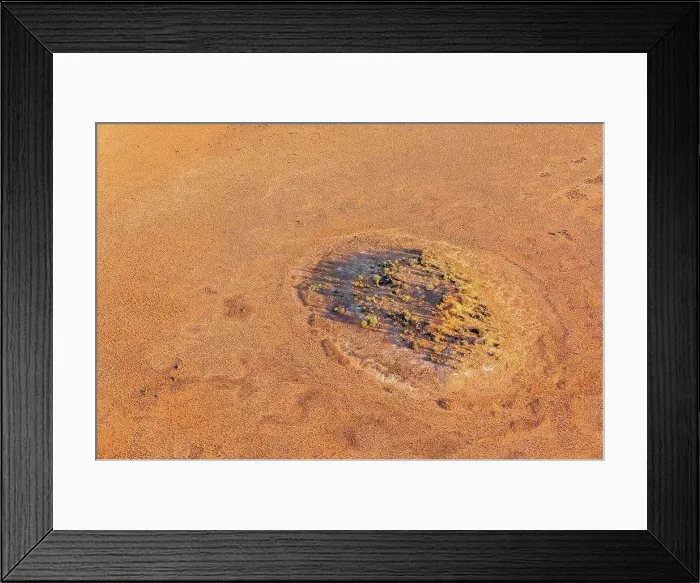 Framed Print : Australia, Northern Territory, Aerial view of desert landscape of Uluru-Kata Tjuta National Park