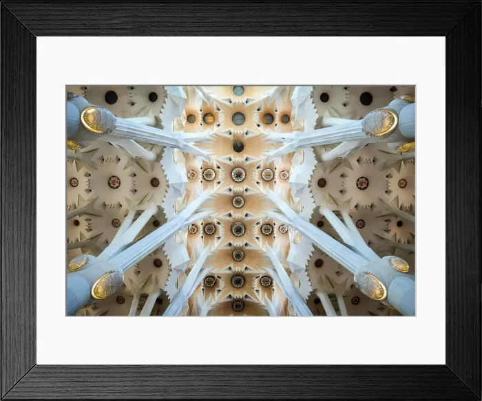Framed Print : Low angle interior view of vaulting, Sagrada Familia, Barcelona, Catalonia, Spain Framed Print : Low angle interior view of vaulting, Sagrada Familia, Barcelona, Catalonia, Spain