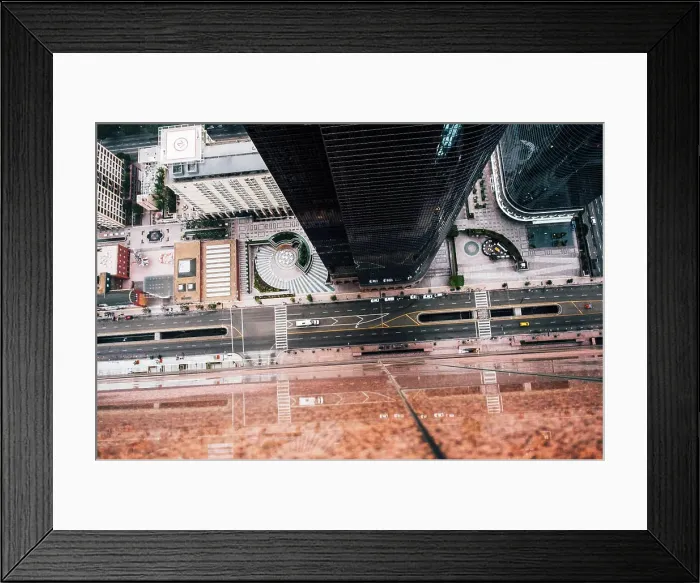 Framed Print : USA, California, Los Angeles, High angle view of office buildings Framed Print : USA, California, Los Angeles, High angle view of office buildings