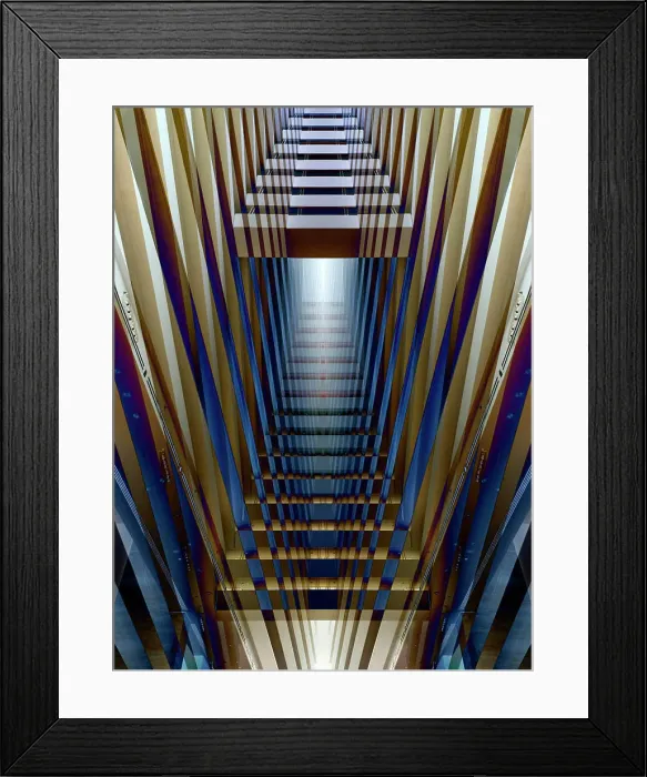 Framed Print : Rooftop perspectives in Singapore, abstract visualization Framed Print : Rooftop perspectives in Singapore, abstract visualization
