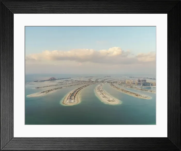 Framed Print : Aerial view of The Palm Jumeirah in Dubai, United Arab Emirates Framed Print : Aerial view of The Palm Jumeirah in Dubai, United Arab Emirates