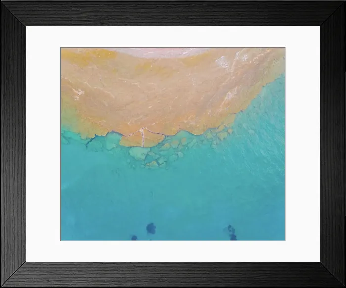 Framed Print : Aerial view of rock formation on shore of Ligoneri, Greece Framed Print : Aerial view of rock formation on shore of Ligoneri, Greece