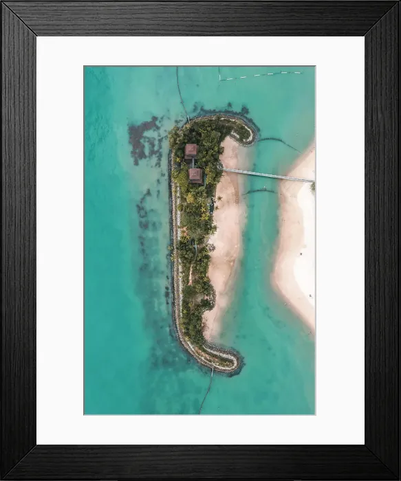 Framed Print : Aerial View of Palawan Island in the Southern Islands in Singapore