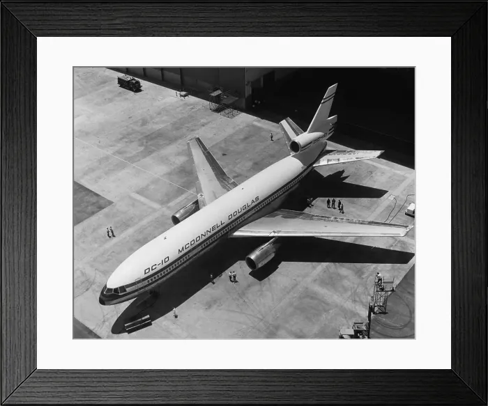 Framed Print : Aerial view of an airplane, McDonnell Douglas DC-10 Framed Print : Aerial view of an airplane, McDonnell Douglas DC-10