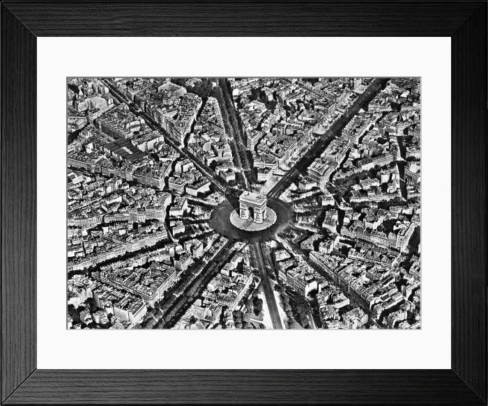 Framed Print : Aerial view of a monument in a city, Arc de Triomphe, Paris, France Framed Print : Aerial view of a monument in a city, Arc de Triomphe, Paris, France