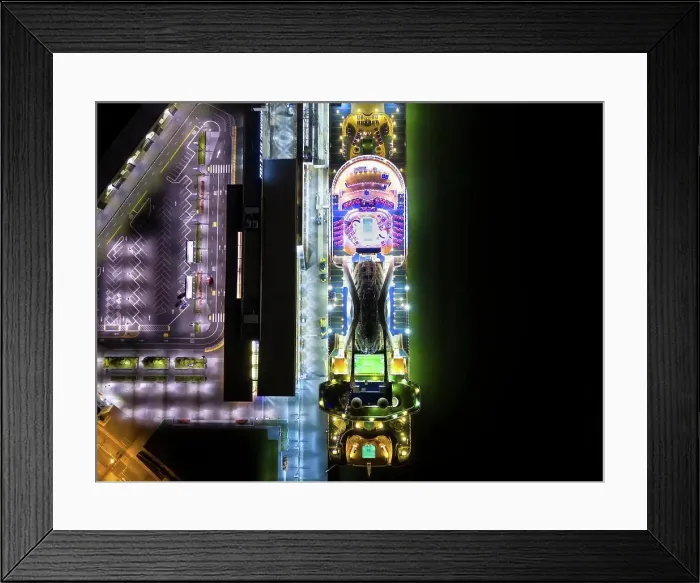 Framed Print : A large commercial passenger cruise ship seen from above Framed Print : A large commercial passenger cruise ship seen from above