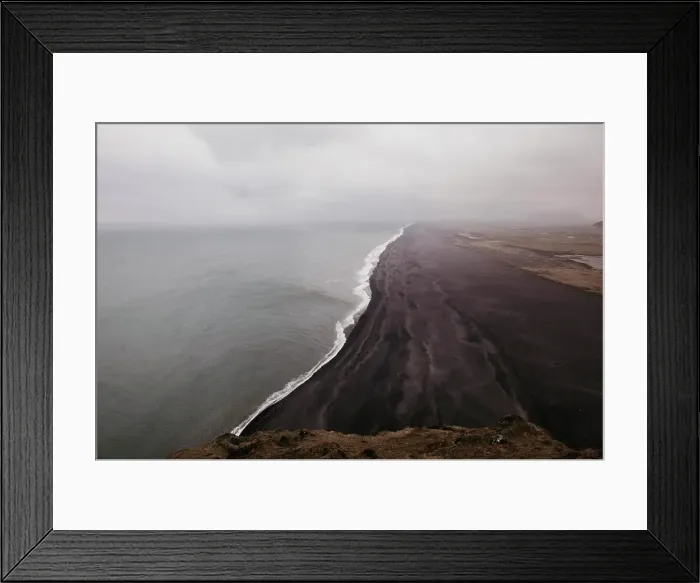 Framed Print : Aerial view of current boundary in cold ocean in Iceland Framed Print : Aerial view of current boundary in cold ocean in Iceland