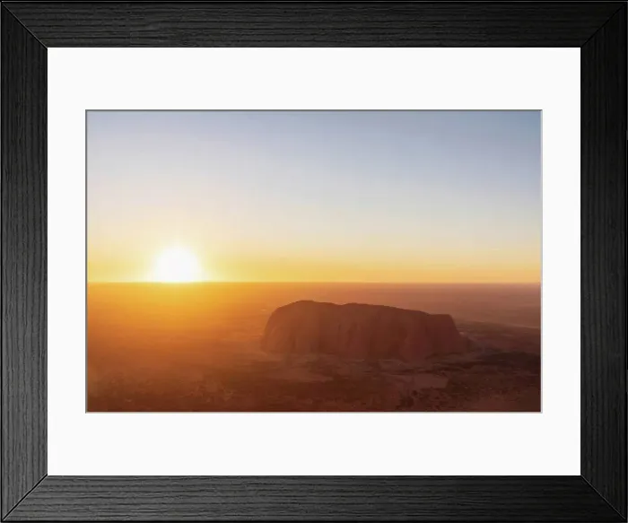 Framed Print : Australia, Northern Territory, Aerial view of Uluru at sunrise Framed Print : Australia, Northern Territory, Aerial view of Uluru at sunrise