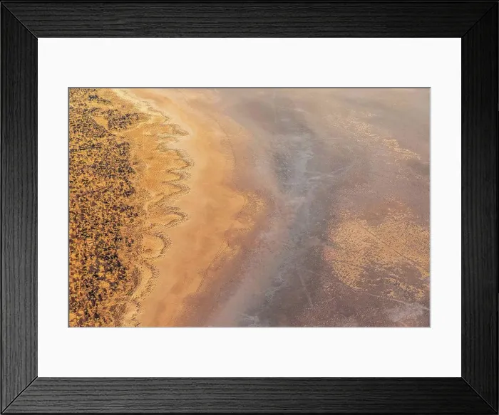Framed Print : Australia, Northern Territory, Aerial view of Lake Amadeus in Uluru-Kata Tjuta National Park