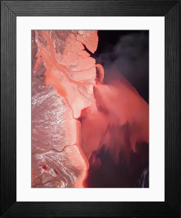 Framed Print : Abstract Aerial view of salt beds. Abstract aerial view of tailings ponds for mining in Western Australia Framed Print : Abstract Aerial view of salt beds. Abstract aerial view of tailings ponds for mining in Western Australia