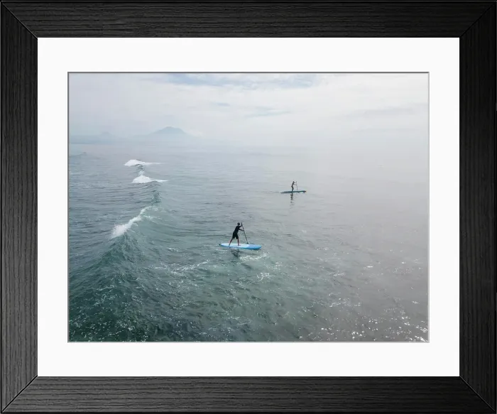 Framed Print : Aerial view of sup surfers Framed Print : Aerial view of sup surfers