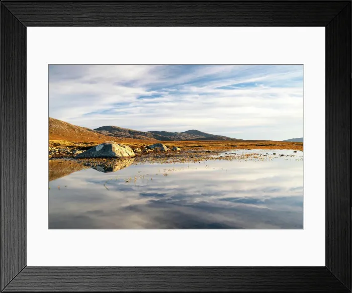 Framed Print : Reflections, Isle of Lewis, Outer Hebrides, Scotland, United Kingdom, Europe Copyright: NadiaxIsakova 1352-171