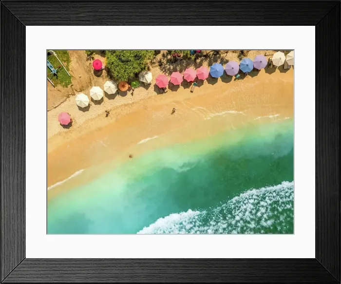 Framed Print : Indonesia. Tropical sandy beach in sunny weather Framed Print : Indonesia. Tropical sandy beach in sunny weather