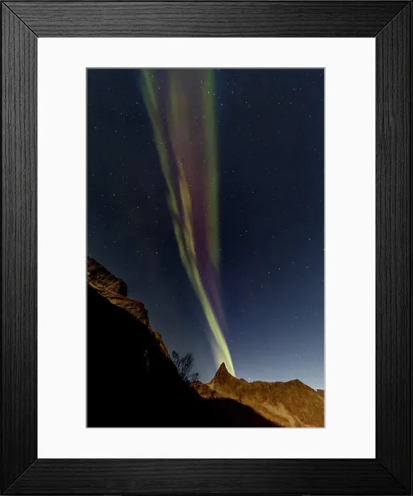 Framed Print : Northern lights (Aurora Borealis) seen on Senja Island in autumn, Arctic Norway Framed Print : Northern lights (Aurora Borealis) seen on Senja Island in autumn, Arctic Norway