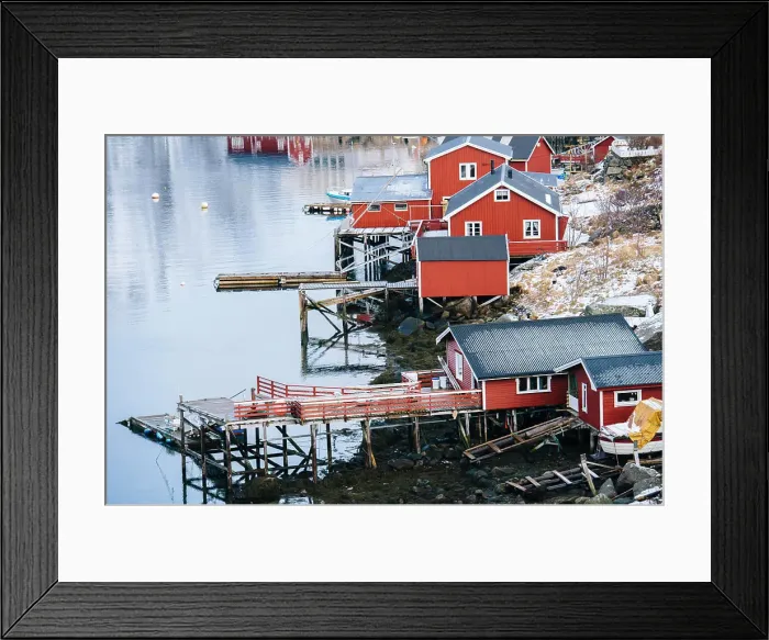 Framed Print : Fishing huts, Reine, Lofoten, Norway Framed Print : Fishing huts, Reine, Lofoten, Norway