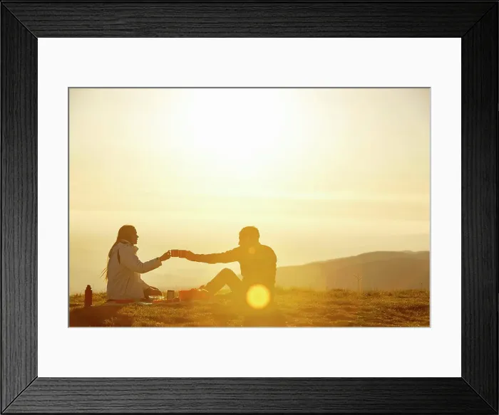 Framed Print : Hikers having picnic on hilltop, Montseny, Barcelona, Catalonia, Spain Framed Print : Hikers having picnic on hilltop, Montseny, Barcelona, Catalonia, Spain