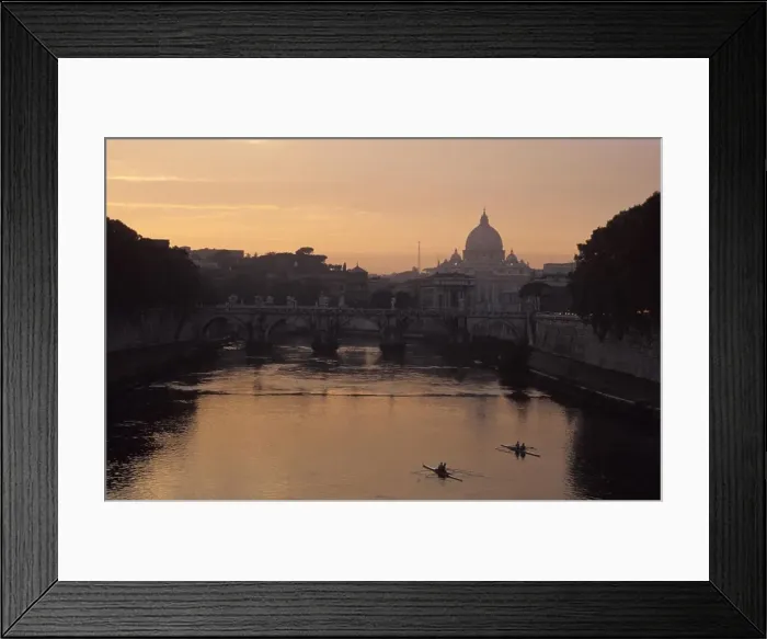 Framed Print : Boating on a Canal in the Vatican City