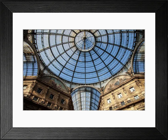 Framed Print : View in the centre of the Galleria, Milan, Italy Framed Print : View in the centre of the Galleria, Milan, Italy