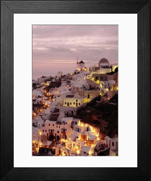 Framed Print : Oia Santorini Cyclades Islands Greece