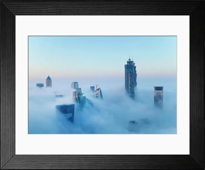 Framed Print : Downtown Dubai at dawn, United Arab Emirates Framed Print : Downtown Dubai at dawn, United Arab Emirates