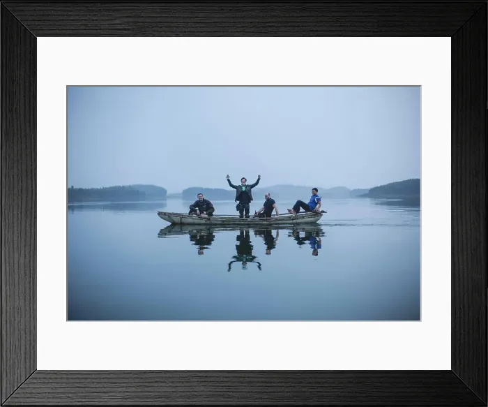 Framed Print : Men on a boat ride, Vietnam Framed Print : Men on a boat ride, Vietnam