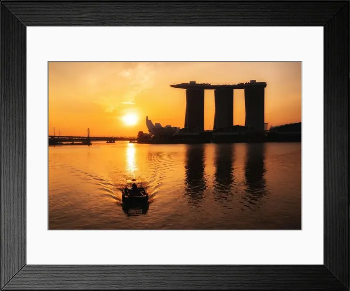 Framed Print : Singapore city, SINGAPORE - FEBRUARY 10