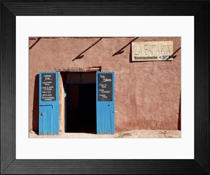 Framed Print : Chile, San Pedro de Atacama, restaurant Framed Print : Chile, San Pedro de Atacama, restaurant