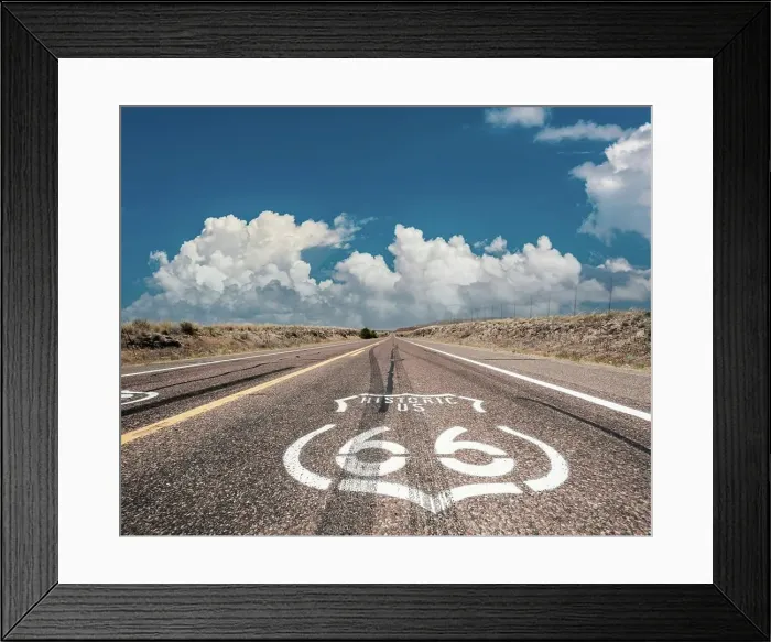 Framed Print : Street sign on historic route 66 in California, USA Framed Print : Street sign on historic route 66 in California, USA