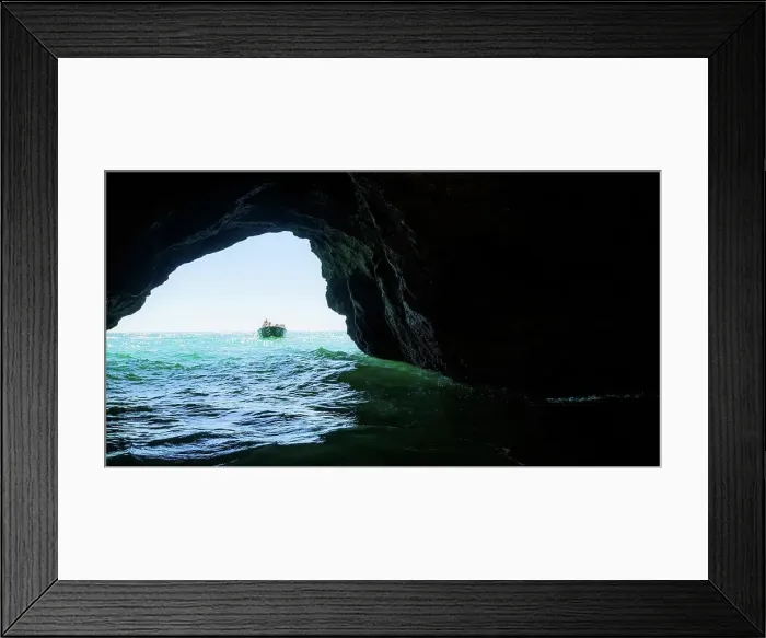 Framed Print : Cave view at Corvoeiro, Faro district, Algarve, Portugal Framed Print : Cave view at Corvoeiro, Faro district, Algarve, Portugal