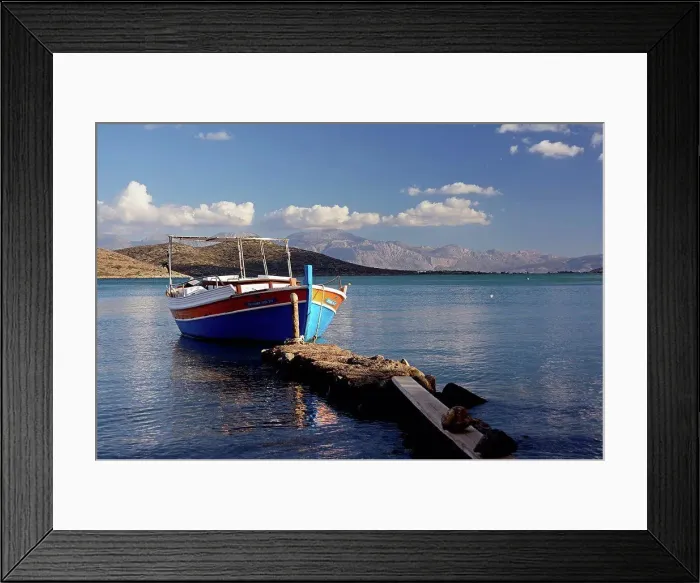 Framed Print : Crete, Elounda, coastal landscape