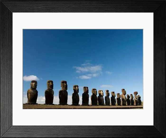 Framed Print : Ahu Tongariki, Rapa Nui, Easter Island, Chile