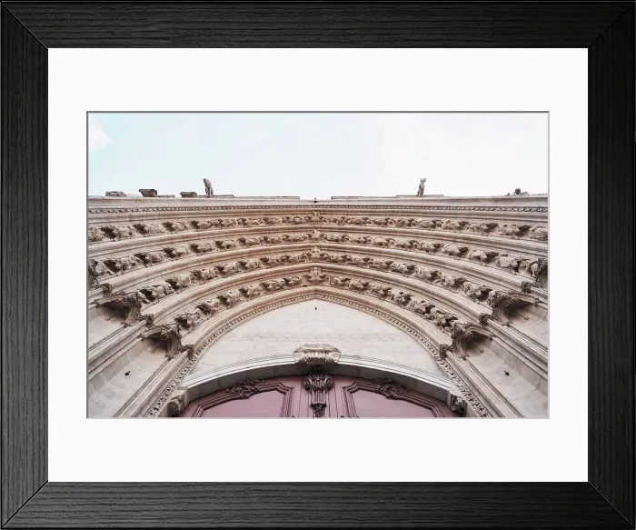 Framed Print : View from below Lyon Cathedral, France Framed Print : View from below Lyon Cathedral, France