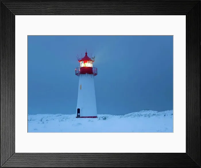 Framed Print : Western lighthouse in the Ellenbogen, List, island Sylt, the North Frisians, Schleswig - Holstein, Germany Framed Print : Western lighthouse in the Ellenbogen, List, island Sylt, the North Frisians, Schleswig - Holstein, Germany