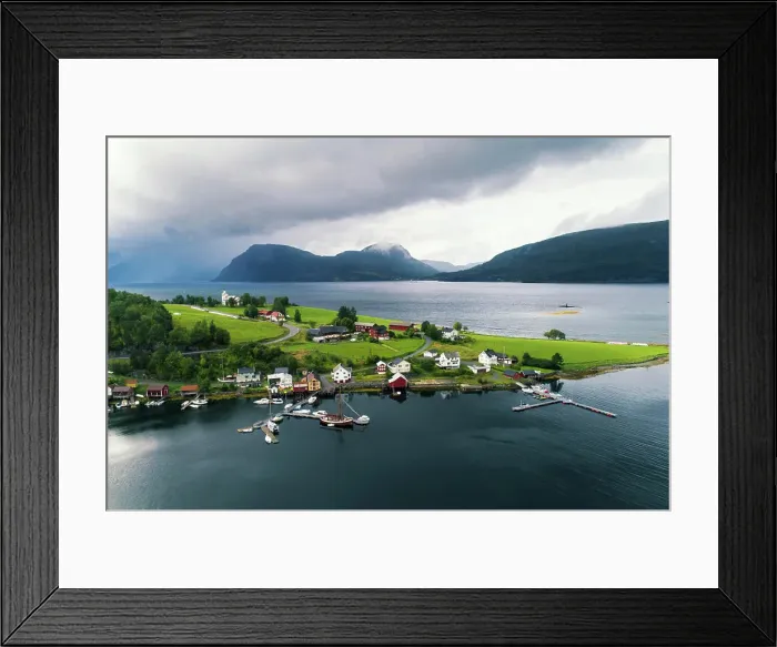 Framed Print : Europe, Norway, Otnesbrygga