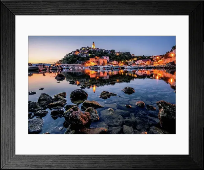 Framed Print : Morning view of a Mediterranean place by the sea Framed Print : Morning view of a Mediterranean place by the sea