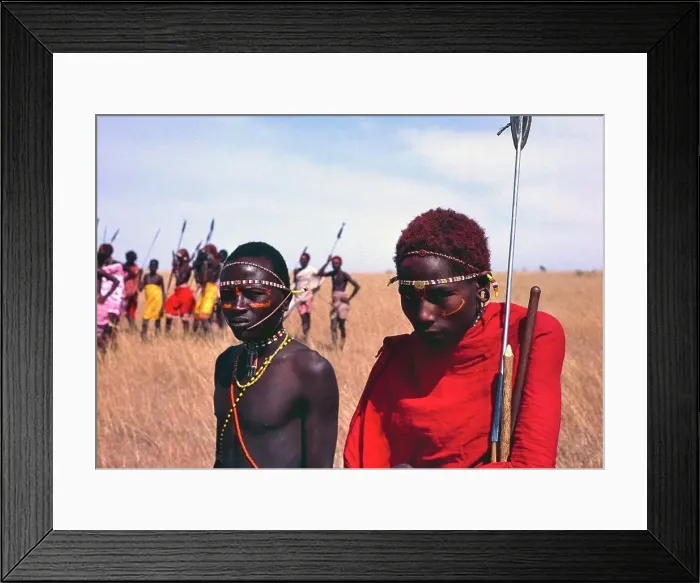 Framed Print : Young warriors (the Moran) of the Samburu tribe, Kenya, Africa. 1981 Framed Print : Young warriors (the Moran) of the Samburu tribe, Kenya, Africa. 1981