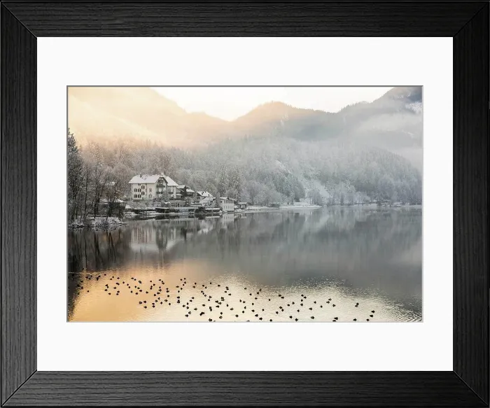 Framed Print : Germany, Lake Kochel in winter Framed Print : Germany, Lake Kochel in winter