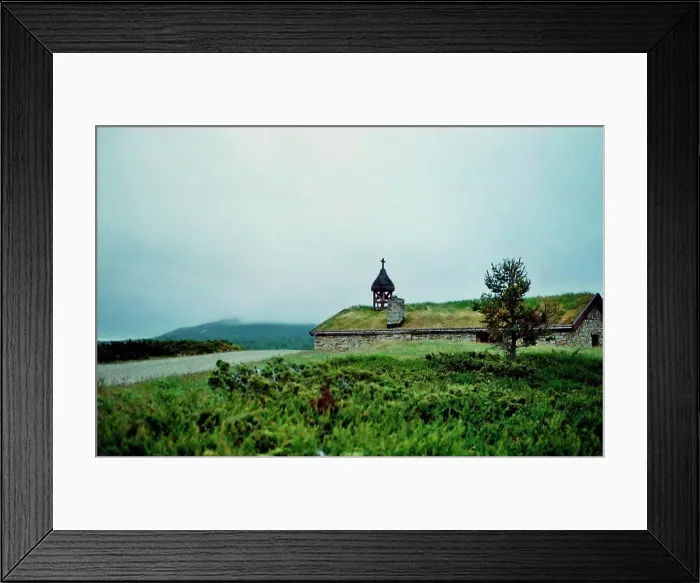 Framed Print : Rural Church With Grass Roof, Norway Framed Print : Rural Church With Grass Roof, Norway
