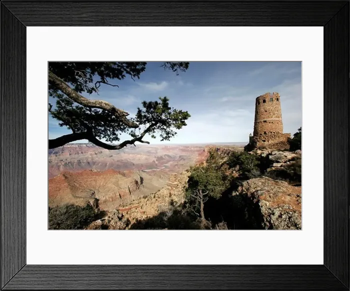 Framed Print : Grand Canyon, Watchtower Desert View Point Framed Print : Grand Canyon, Watchtower Desert View Point