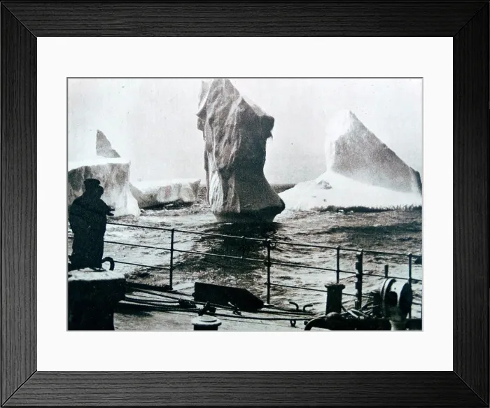 Framed Print : Watching an arctic iceberg breakup during a cruise in the North Atlantic 1930 Framed Print : Watching an arctic iceberg breakup during a cruise in the North Atlantic 1930