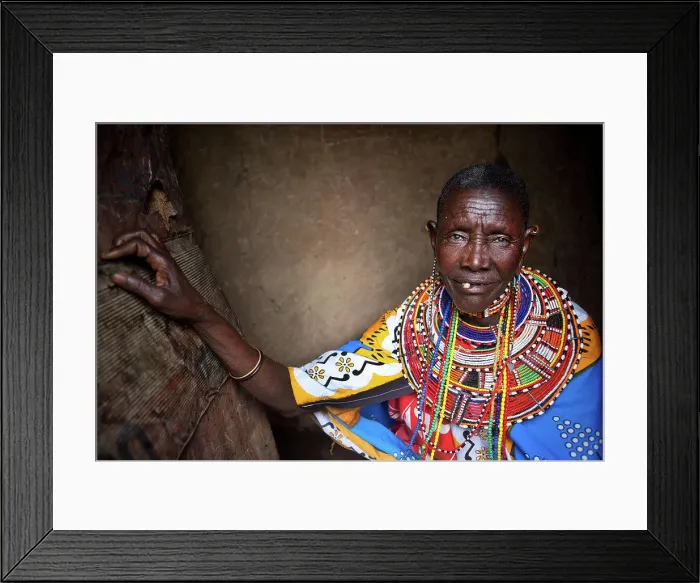 Framed Print : Samburu tribe in Northern Kenya
