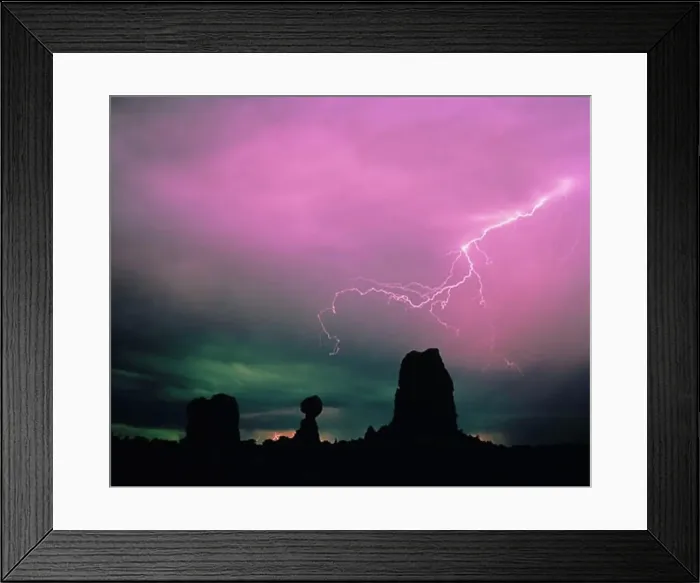 Framed Print : Moonlit Lightning Arches National Park Utah Framed Print : Moonlit Lightning Arches National Park Utah
