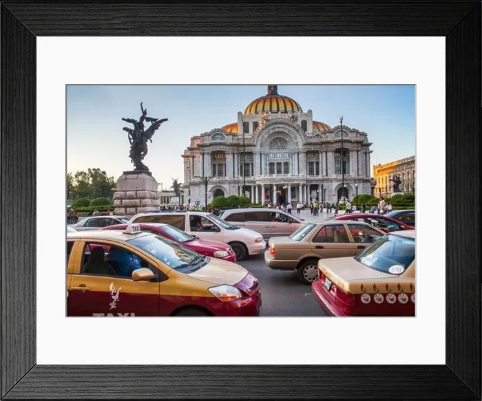 Framed Print : Traffic and Palacio de Bellas Artes, Mexico City, Mexico Framed Print : Traffic and Palacio de Bellas Artes, Mexico City, Mexico