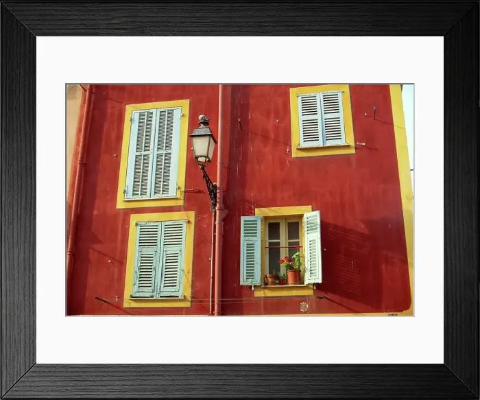 Framed Print : Shuttered windows in the old town, Nice, Provence, France Framed Print : Shuttered windows in the old town, Nice, Provence, France