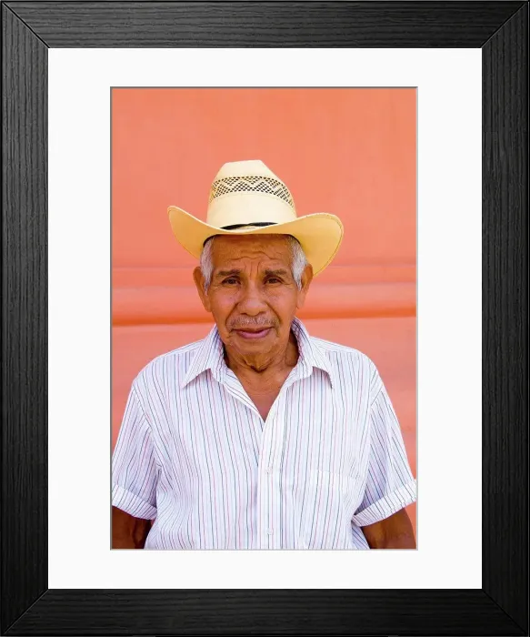 Framed Print : Guatemala, Antigua, Portrait Of A Man